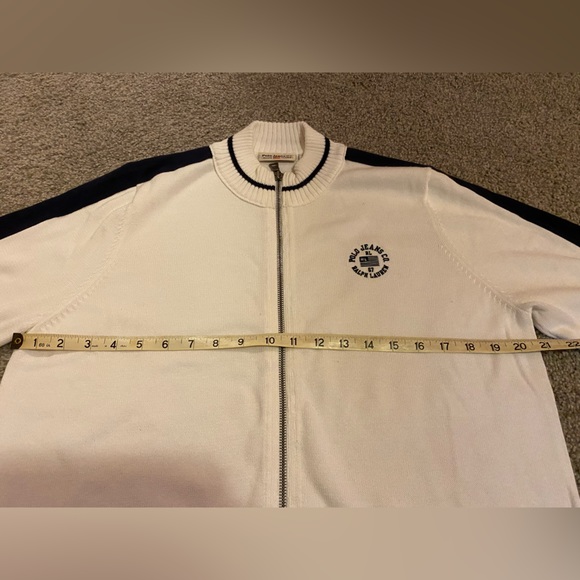 Polo Jeans Company white and navy sweater in size XL. NWOT - Picture 10 of 12